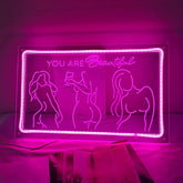 You are beautiful sexy lady frame Neon Sign